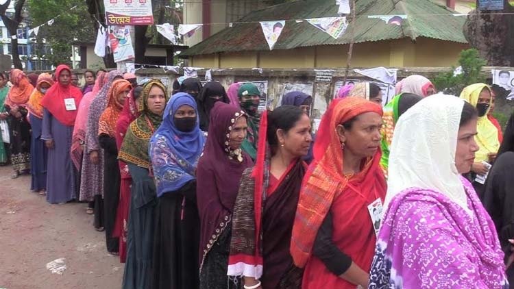 In three constituencies of Gopalganj, voter turnout was 30–33% until 2 PM; attendance is increasing as the day progresses